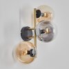 Gastor Boule lumineuse, Applique murale Or, Noir, 3 lumières