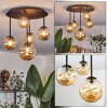 Chehalis Plafonnier, Boule lumineuse 42.5 cm Ambre, 5 lumières