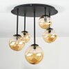 Chehalis Plafonnier, Boule lumineuse 42.5 cm Ambre, 5 lumières