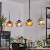 Ripoll Suspension, Boule lumineuse, Suspension Or, Clair, Cuivré, Fumé, 4 lumières
