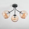 Koyoto Plafonnier, Boule lumineuse Ambre, 3 lumières