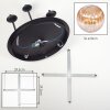Chehalis Plafonnier, Boule lumineuse Ambre, 5 lumières