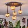 Chehalis Plafonnier, Boule lumineuse Ambre, 5 lumières