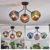 Koyoto Plafonnier, Boule lumineuse Bleu, Vert, Cuivré, 3 lumières