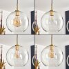 Koyoto Suspension, Boule lumineuse, Suspension Or, Noir, 1 lumière