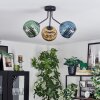 Koyoto Plafonnier, Boule lumineuse Bleu, Or, Vert, 3 lumières