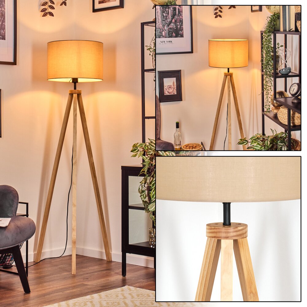 Soungou Lampadaire Écru, Noir, 1 lumière main product photo