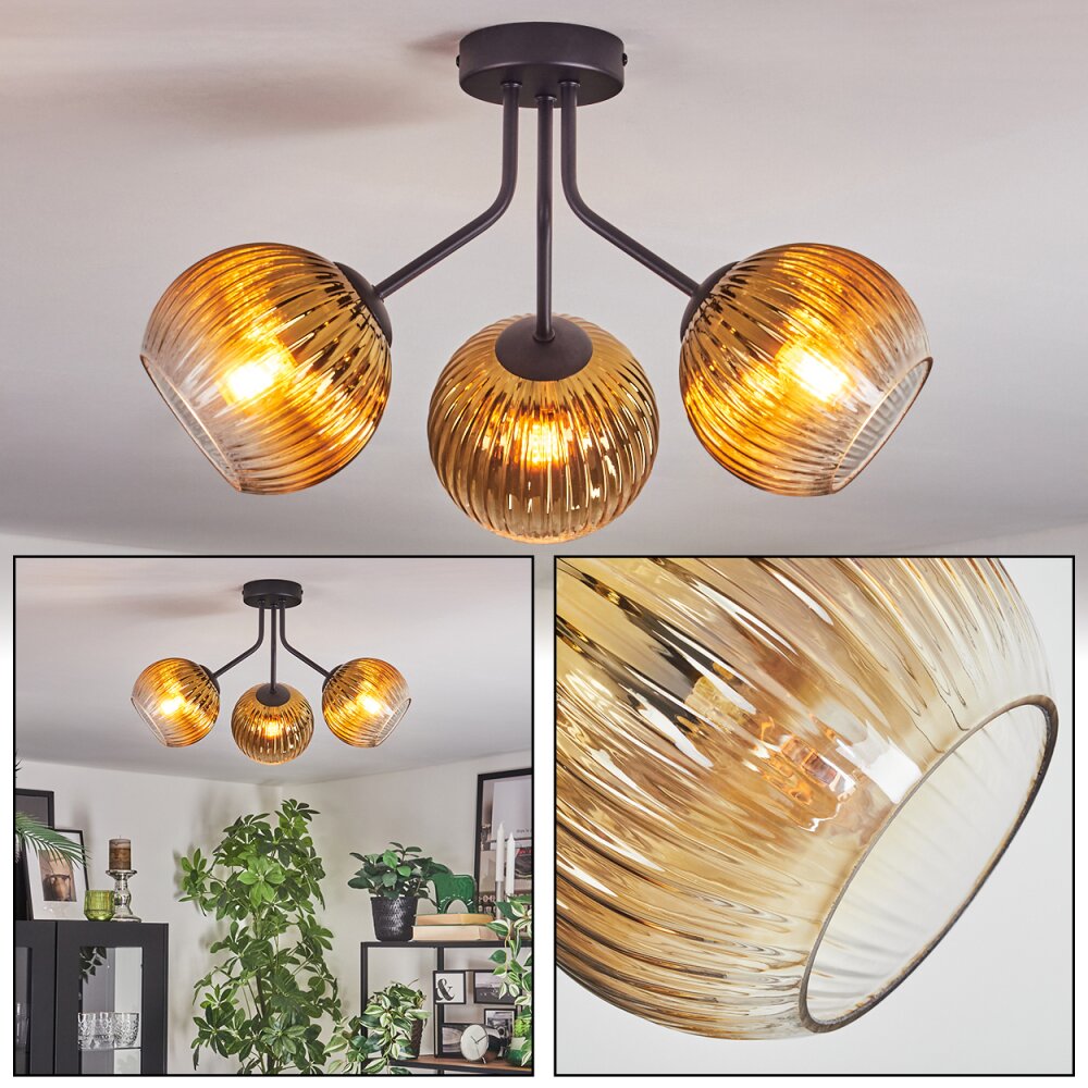 Koyoto Plafonnier, Boule lumineuse Or, Clair, 3 lumières main product photo