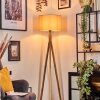 Soungou Lampadaire Écru, Nickel mat, 1 lumière
