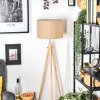 Soungou Lampadaire Chrome, Écru, 1 lumière