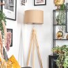 Soungou Lampadaire Chrome, Écru, 1 lumière