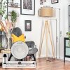 Soungou Lampadaire Chrome, Écru, 1 lumière