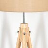 Soungou Lampadaire Chrome, Écru, 1 lumière