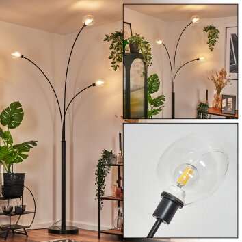 Nikkala Lampadaire Noir, 3 lumières