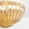 Chehalis Plafonnier, Boule lumineuse 45 cm Ambre, 5 lumières