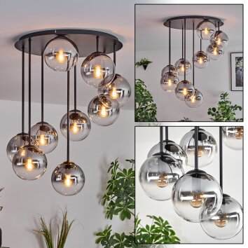 Gastor Plafonnier, Boule lumineuse Clair, Fumé, 9 lumières