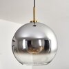 Koyoto Suspension, Boule lumineuse, Suspension Or, Noir, 1 lumière