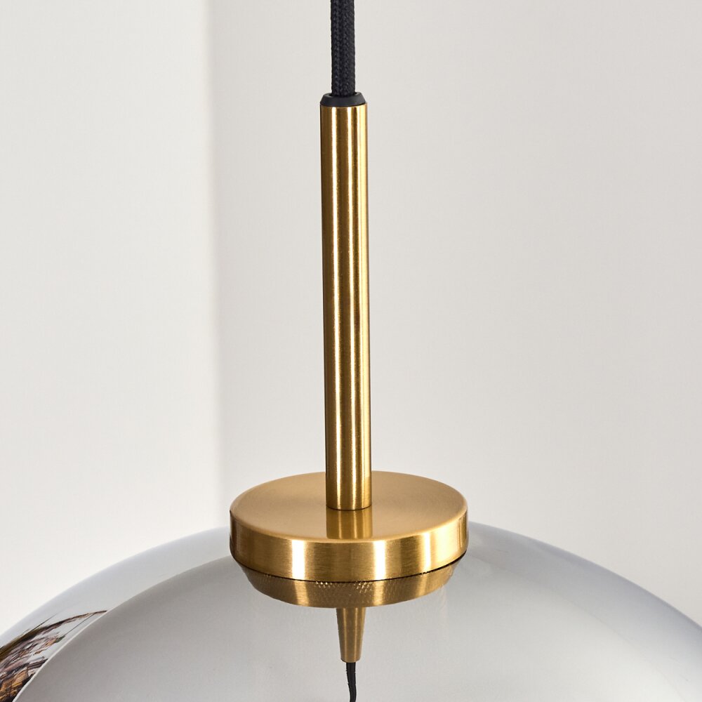 Koyoto Suspension, Boule lumineuse, Suspension Or, Noir, 1 lumière