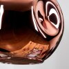 Ripoll Suspension, Boule lumineuse, Suspension grappe Ambre, Chrome, Or, Cuivré, Fumé, 4 lumières