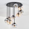 Koyoto Plafonnier, Boule lumineuse Ambre, Clair, Fumé, 9 lumières