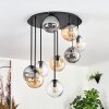 Gastor Plafonnier, Boule lumineuse Ambre, Clair, Fumé, 9 lumières