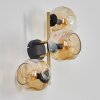 Gastor Boule lumineuse, Applique murale Or, Noir, 3 lumières