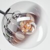 Gastor Plafonnier, Boule lumineuse 52 cm Chrome, Clair, Fumé, 5 lumières