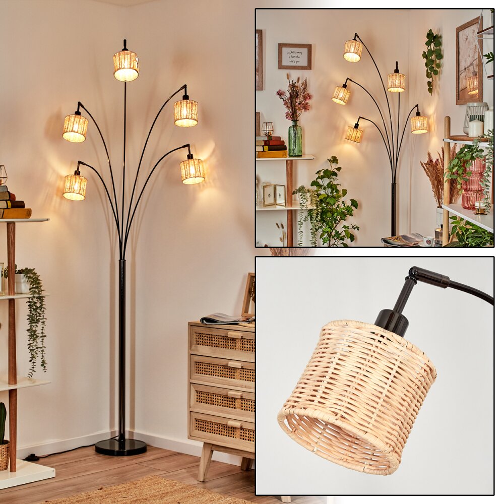 Cavaca Lampadaire Chrome, Noir, 5 lumières main product photo