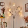 Cavaca Lampadaire Chrome, Noir, 5 lumières