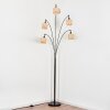 Cavaca Lampadaire Chrome, Noir, 5 lumières