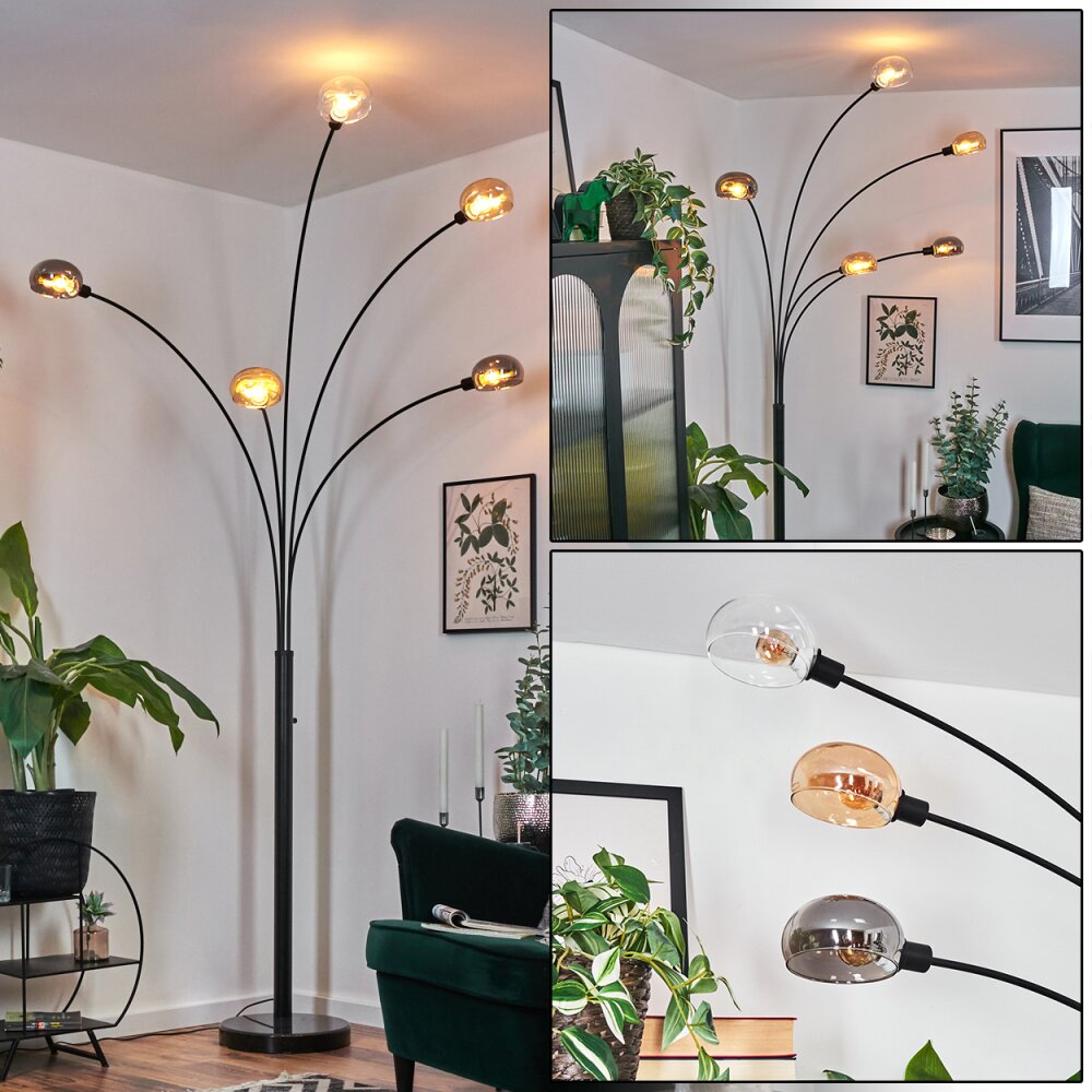 Nikkala Lampadaire Noir, 5 lumières main product photo