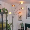 Nikkala Lampadaire Chrome, Blanc, 5 lumières