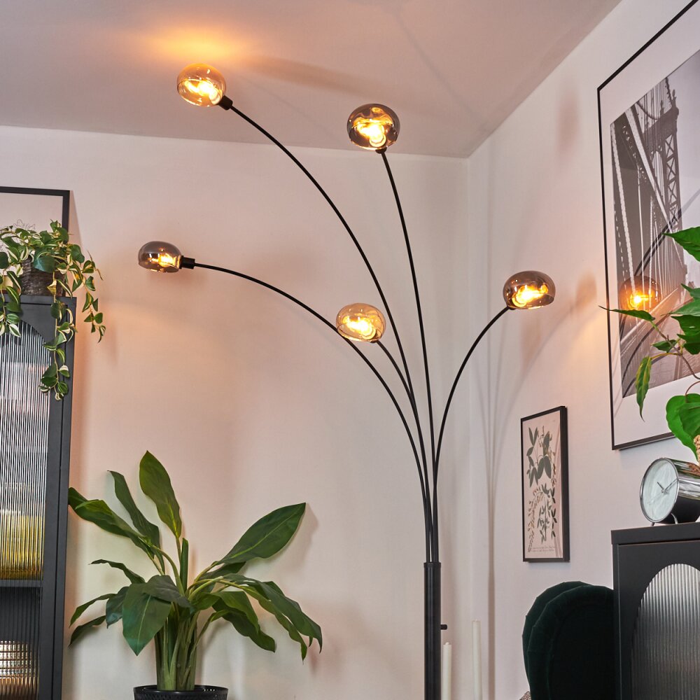 Nikkala Lampadaire Noir, 5 lumières