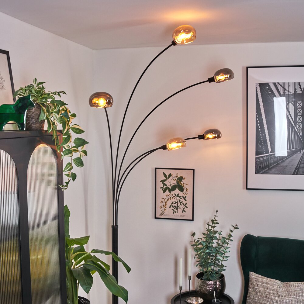 Nikkala Lampadaire Noir, 5 lumières