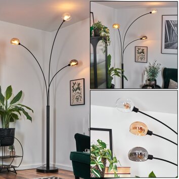 Nikkala Lampadaire Noir, 3 lumières
