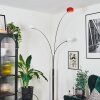 Nikkala Lampadaire Chrome, Blanc, 3 lumières