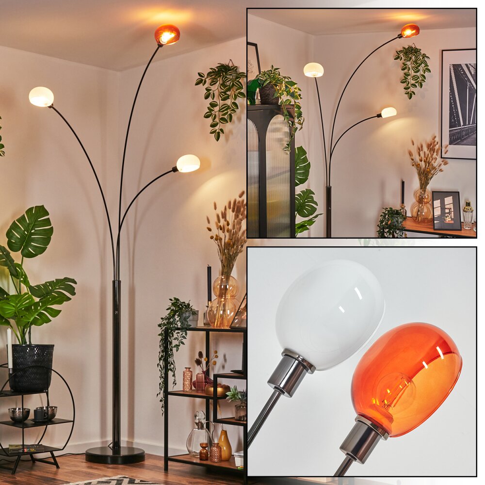 Nikkala Lampadaire Chrome, Noir, 3 lumières main product photo