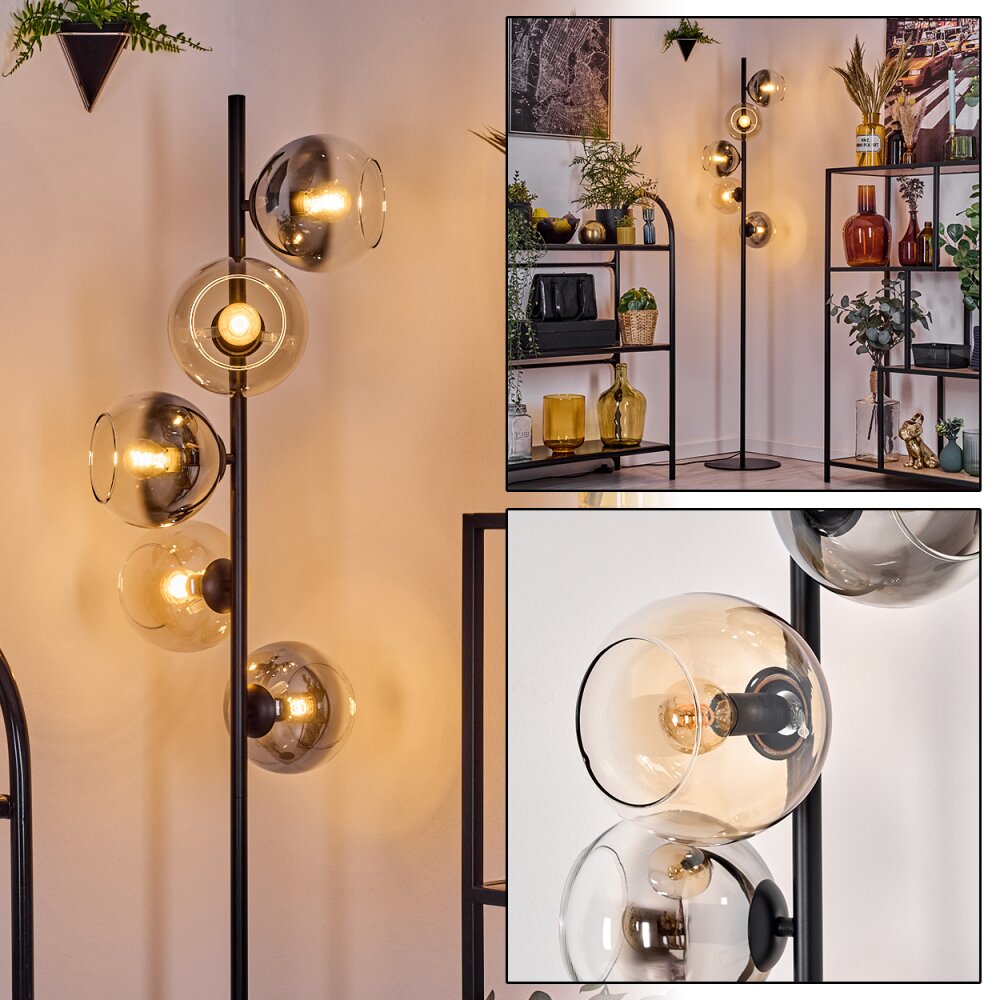 Koyoto Lampadaire 31 cm Ambre, Clair, Fumé, 5 lumières main product photo