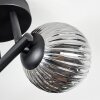 Chehalis Plafonnier, Boule lumineuse Ambre, Chrome, Fumé, 3 lumières