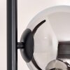 Koyoto Lampadaire 31 cm Chrome, Fumé, 5 lumières