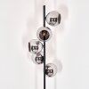 Koyoto Lampadaire 31 cm Chrome, Fumé, 5 lumières
