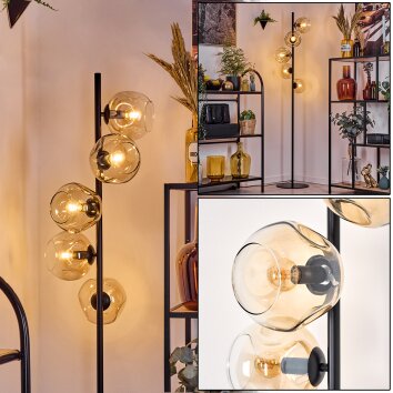 Ripoll Lampadaire Ambre, Clair, 5 lumières