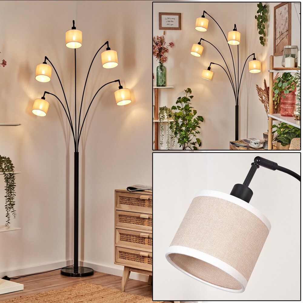 Bassagoda Lampadaire Noir, 5 lumières main product photo