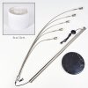Bassagoda Lampadaire Nickel mat, Noir, 5 lumières
