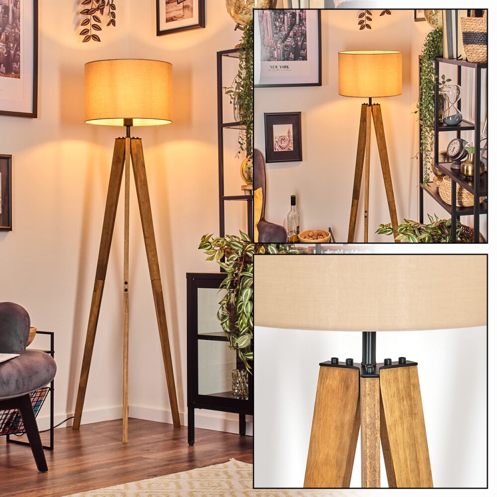 Soungou Lampadaire Écru, Noir, 1 lumière main product photo