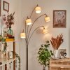 Bassagoda Lampadaire Nickel mat, Noir, 5 lumières
