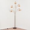 Sabadim Lampadaire Nickel mat, Noir, 5 lumières