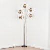 Ramila Lampadaire Nickel mat, Noir, 5 lumières
