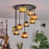 Koyoto Plafonnier, Boule lumineuse 57 cm Bleu, Vert, Cuivré, 9 lumières