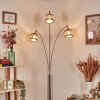 Ramila Lampadaire Nickel mat, Noir, 3 lumières